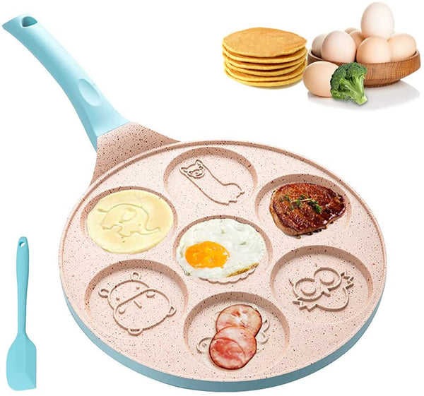 Pancake Maker Pan - Griddle Pancake Pan Molds for Kids Nonstick Pancake  Griddle Pan with 7 Animal Shapes